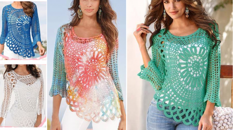 Cómo Tejer Una Blusa En Crochet Con Círculo ⋆ Manualidades Y Diymanualidades Y Diy 9386