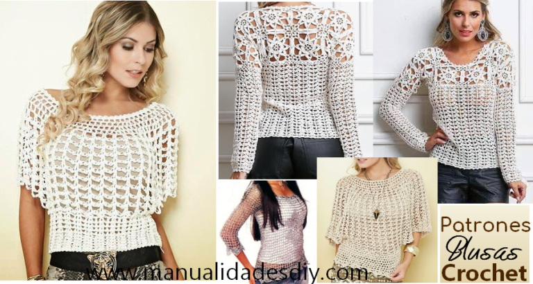 Fabulosas Blusas Tejidas A Crochet Con Patrones Manualidades Diy