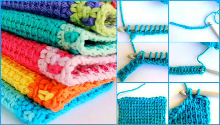 Cómo Tejer Punto Tunecino Fácil y Bonito de Crochet Tunecino