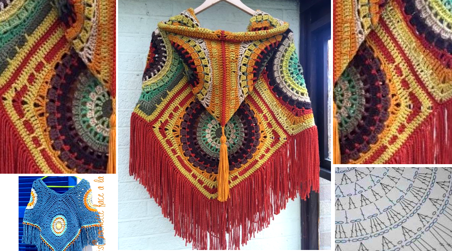 Sip Punto de partida famoso Cómo tejer un poncho de rectángulos a crochet ⋆ Manualidades DIY