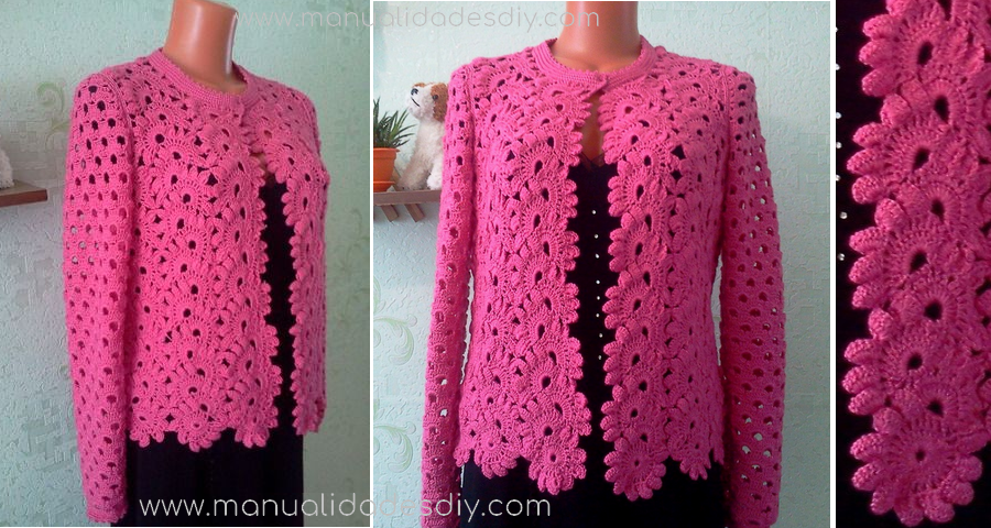Preciosa Chaqueta Tejida a Crochet para Mujer ⋆ Y DIYManualidades DIY